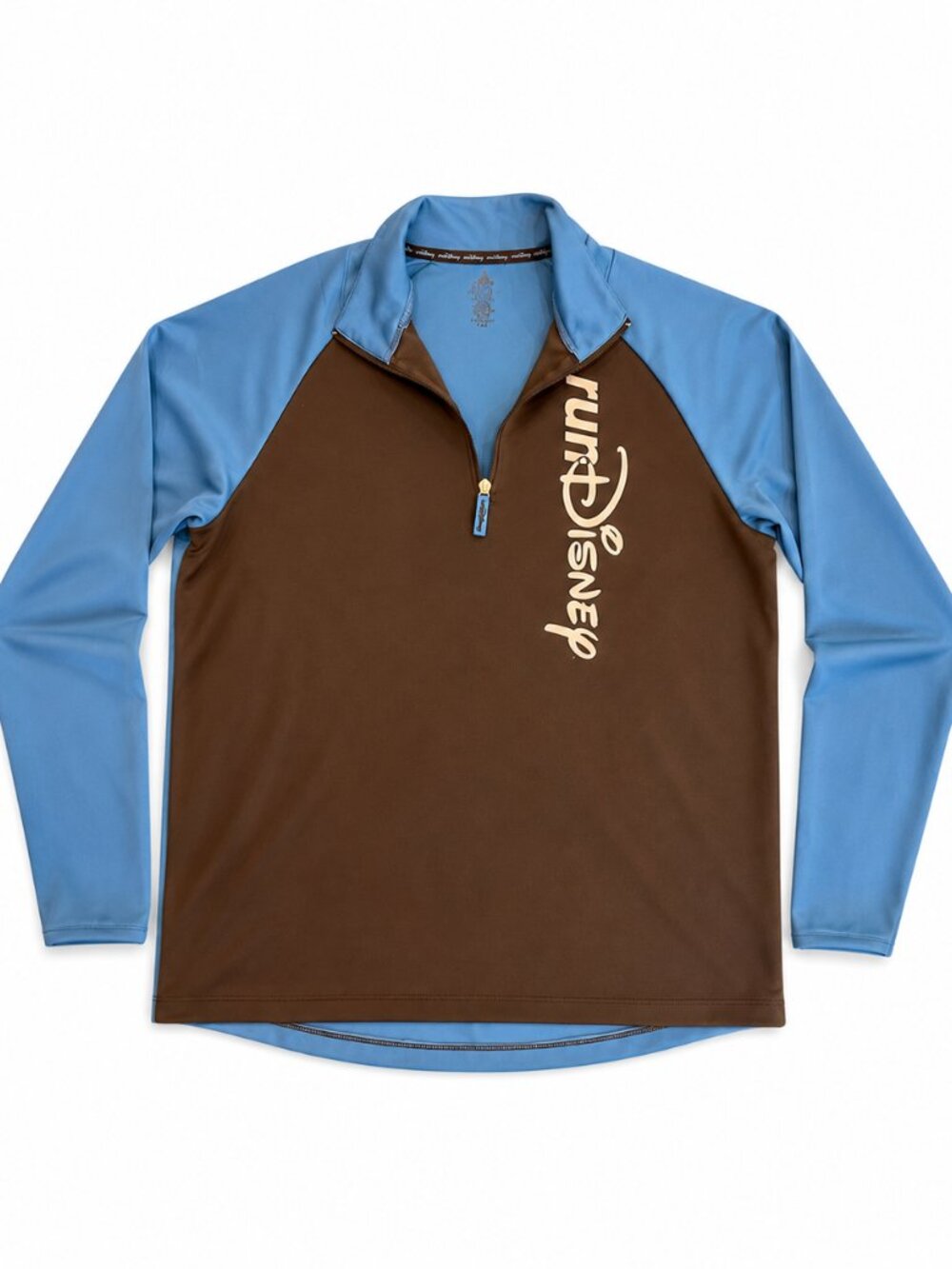 runDisney Disney Parks Quarter Zip Pullover Adult L Blue Running Performance